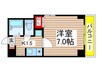 タウンコートパル 1Kの間取り