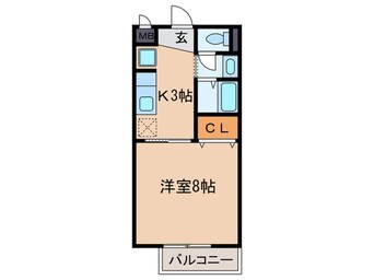 間取図 フラット矢戸川