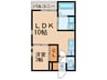 GRANDTIC　MIZUKIRI 1LDKの間取り