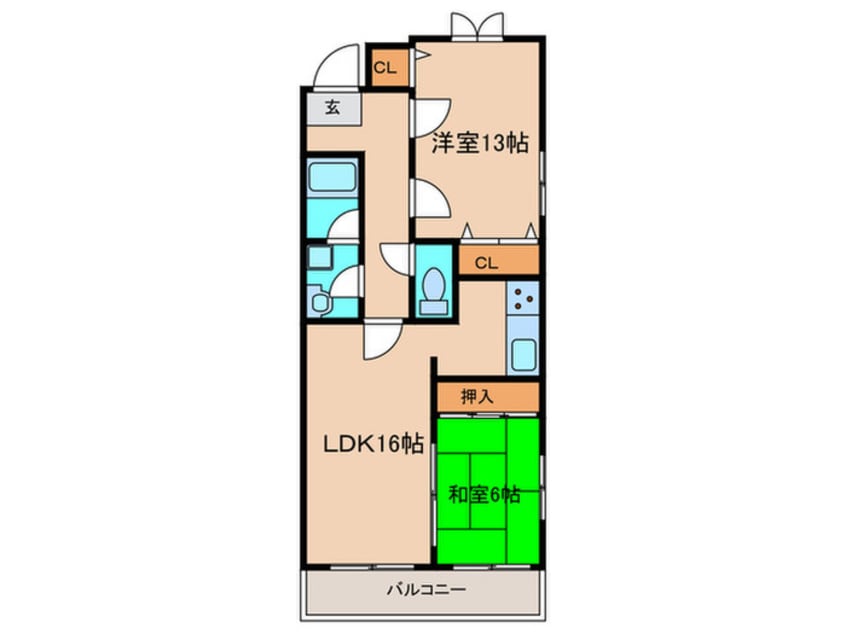間取図 アサヒマンション