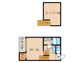 間取図 ハーモニーテラス生駒町Ⅱ
