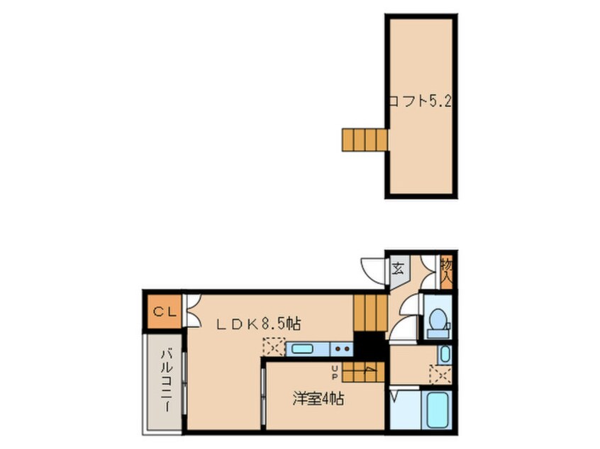 間取図 ハーモニーテラス生駒町Ⅱ
