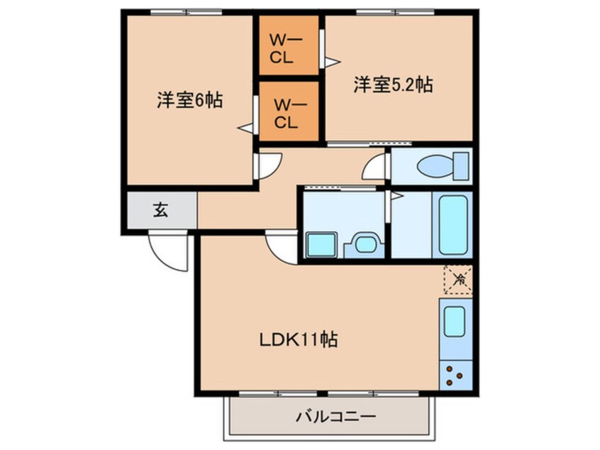 間取図 マリーヴィレッジ春日井　Ｂ