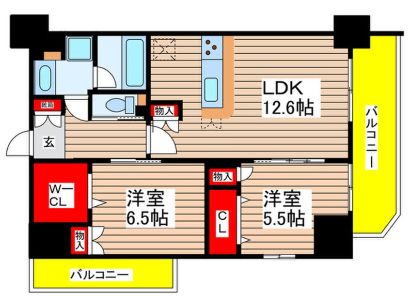 間取図 グランドゥール瑞穂通