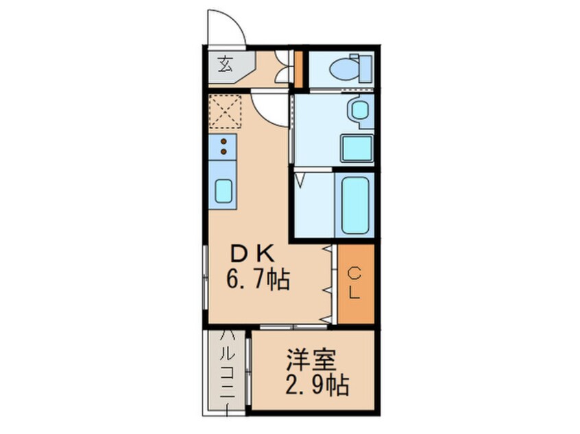 間取図 ハーモニーテラス大幸