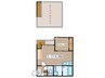 Grandtic Cordon Bleu堀田 1LDKの間取り