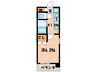 パルティ－ル城西(206) 1Kの間取り