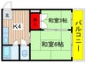 志水ﾋﾞﾙ 2Kの間取り