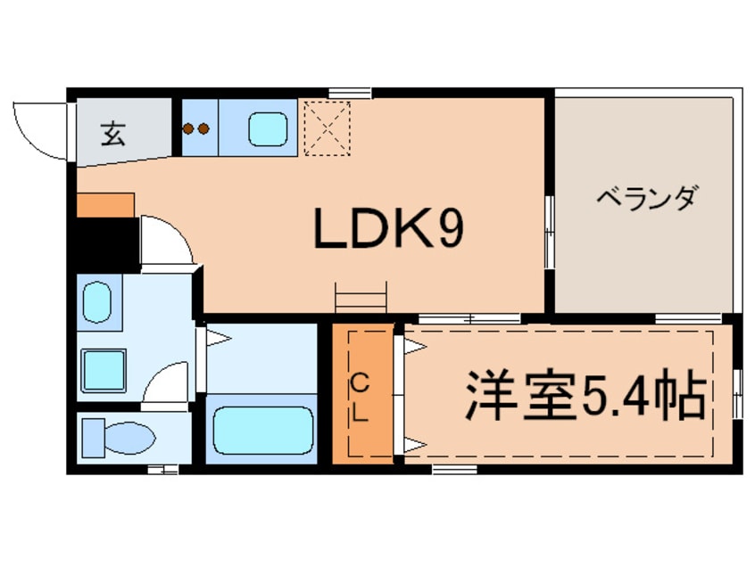 間取図 Ｅｔｏｉｌｅ黒川