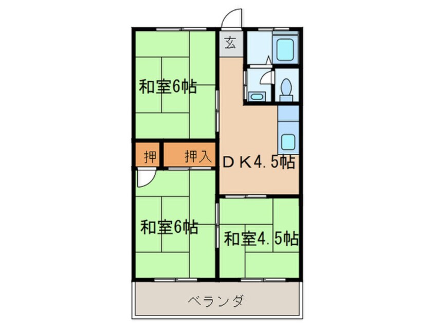 間取図 コーポ中駒