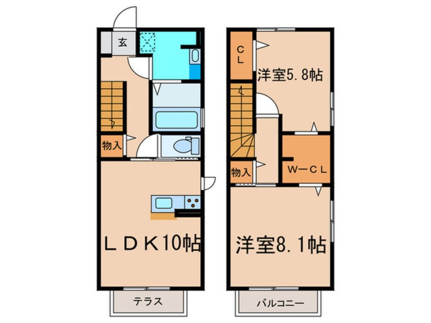 間取図 ハイツ渚