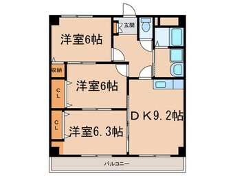 間取図 マノワ－ル錦