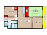 ドミ－ル小出 3LDKの間取り