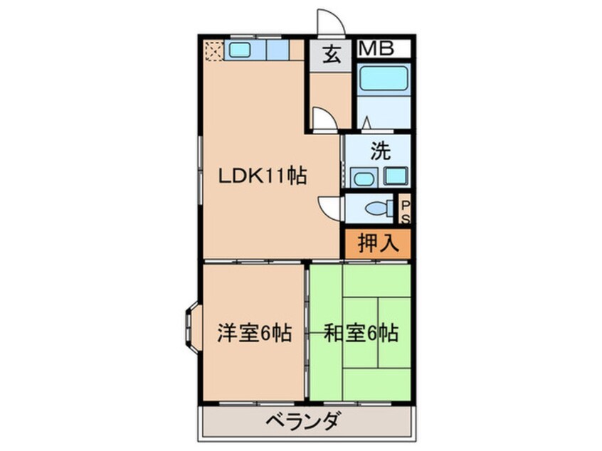 間取図 クリアサイト横吹２