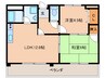 名西ハイツ 2LDKの間取り