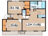 ビラ－ション赤坪 2LDKの間取り