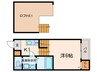 ウエストゼロ 1Kの間取り