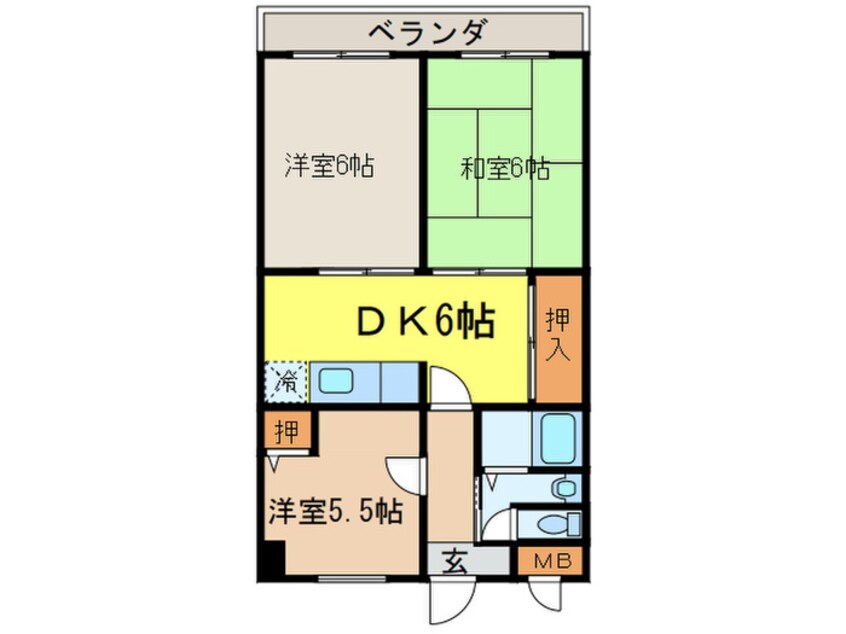 間取図 エクセレント山房