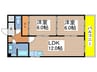 エクセレント山房 2LDKの間取り