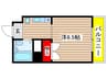 コ－ポオアシス 1Rの間取り