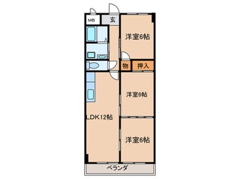 間取図 アパ－トメントハウス朴の樹