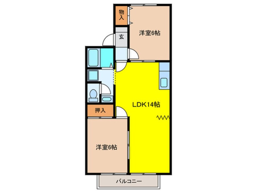 間取図 プレジ－ルたちばな