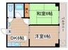第３岬ビル 2DKの間取り