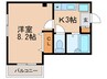 ベルメゾンヨネヅ 1Kの間取り