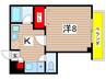 ア－バンコ－ト小松 1Kの間取り