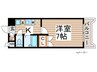 メゾンドマルキーズ２ 1Kの間取り