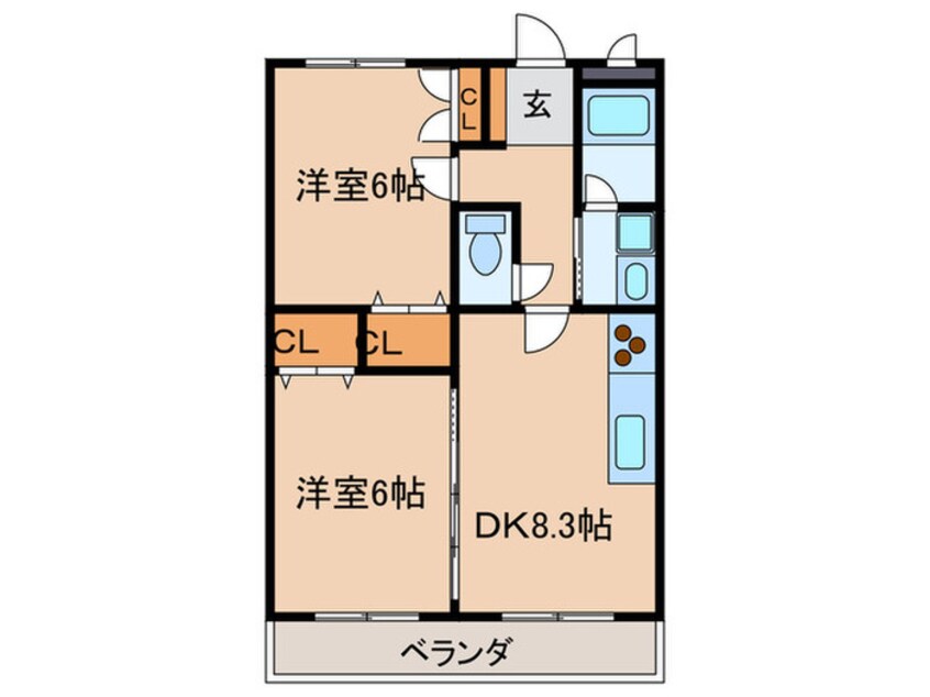 間取図 ＨＵＩＳ　ＷＡＳＳＥＮＥＲ