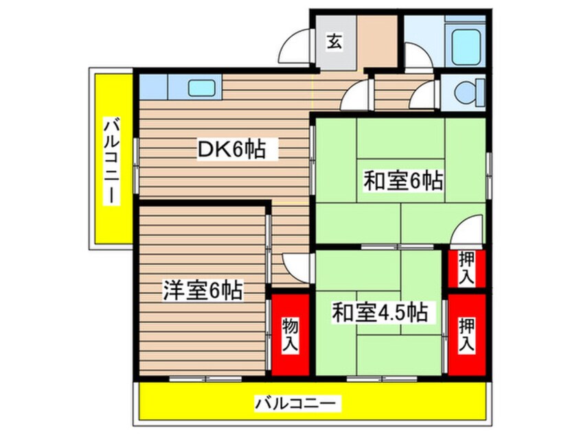 間取図 コ－ポ松原