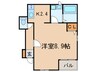 カーラ 1Kの間取り