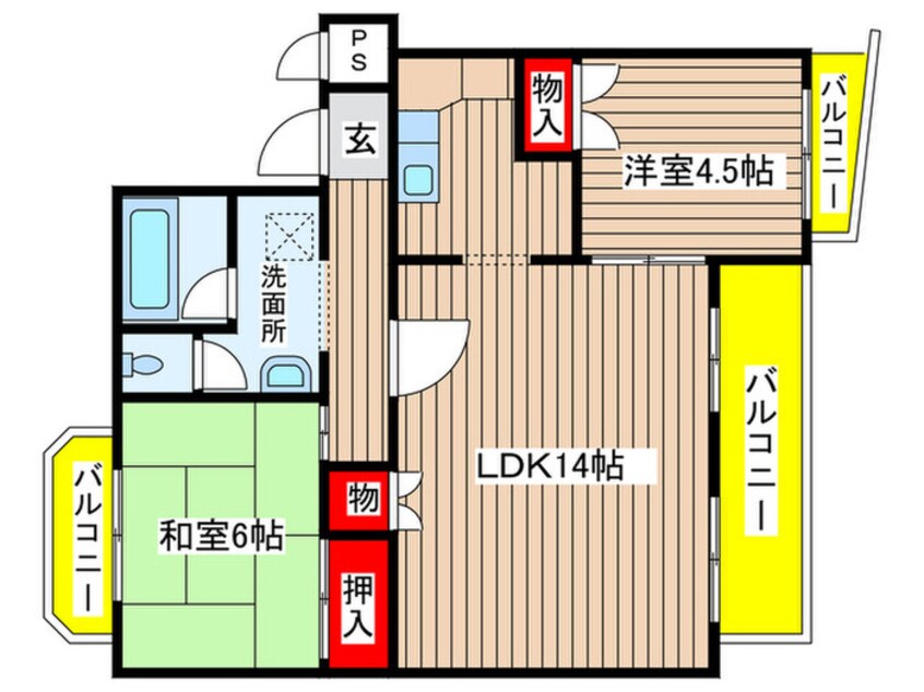 間取図 カーサタツミ