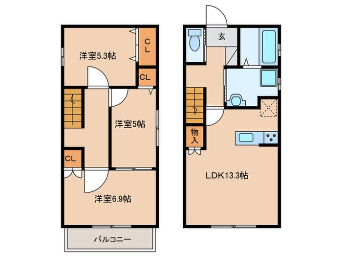間取り図 ラ・カーサドルチェA