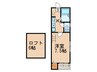 アミティエ本山 1Kの間取り