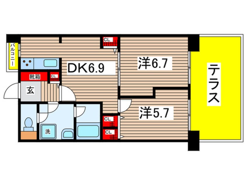 間取図 荘苑八事ビラージュ弐番館(106)