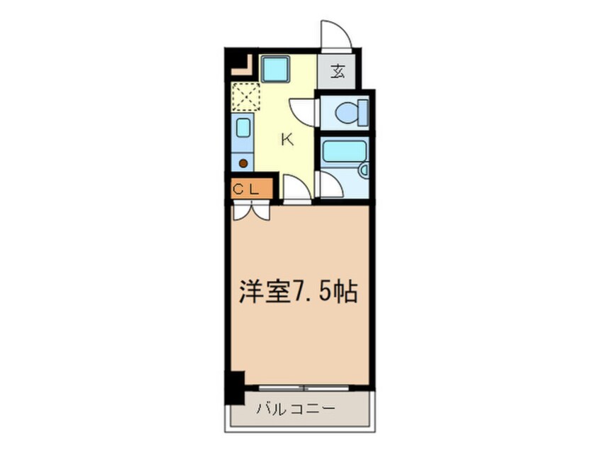 間取図 ラ・コ－ル栄５