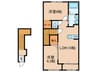ルーエ大彦 2LDKの間取り