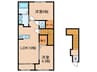 ルーエ大彦 2LDKの間取り