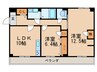 ラフィネ高峯 2LDKの間取り