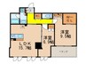 ルーエ錦 2LDKの間取り
