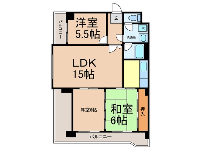 間取図 ステ－ト林ビル