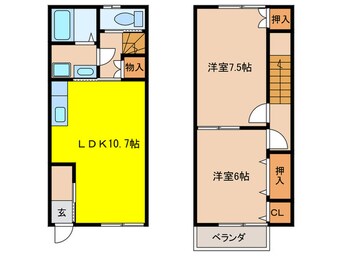 間取図 プラッサムコート今伊勢B