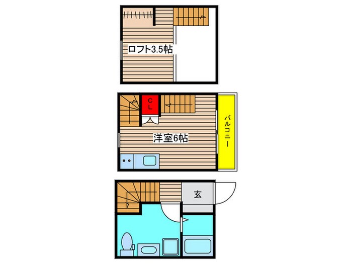 間取り図 ＬＥ　ＣＯＣＯＮ港陽