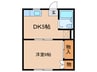 光陽マンション 1DKの間取り