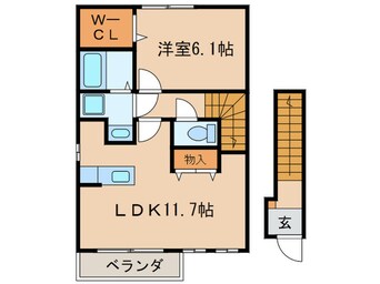 間取図 Ｍｏｏｎ　Ｐａｔｉｏ