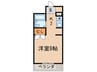 第二沖野館 1Kの間取り