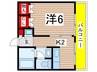 カ－サ・ノア高峯町 1Kの間取り