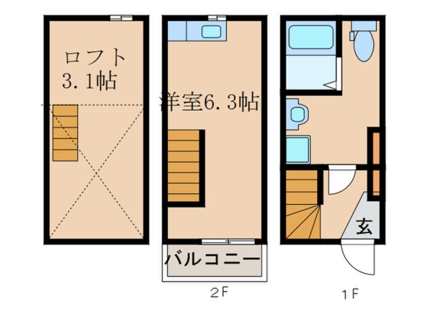 間取図 アースクエイク桜ヶ丘北棟